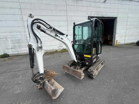 2020 Bobcat E20Z mini excavator, front three-quarter view 2020 Bobcat E20Z mini excavator, front three-quarter view