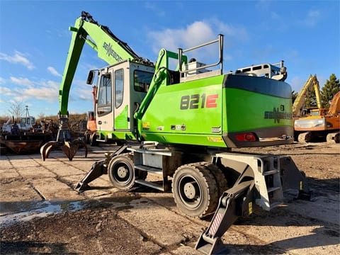 2017 Sennebogen 821E material handler, rear three-quarter view 2017 Sennebogen 821E material handler, rear three-quarter view