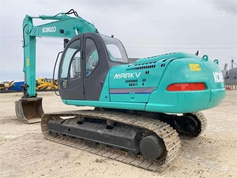 2004 Kobelco SK200LC MARK V crawler excavator, rear three-quarter view 2004 Kobelco SK200LC MARK V crawler excavator, rear three-quarter view