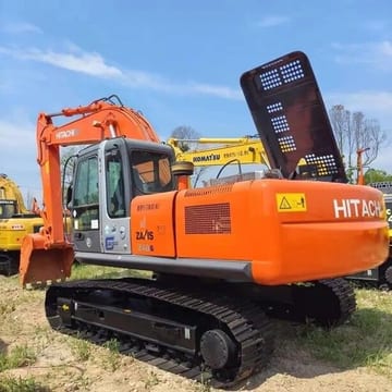 Hitachi ZX240 crawler excavator, rear three-quarter view Hitachi ZX240 crawler excavator, rear three-quarter view