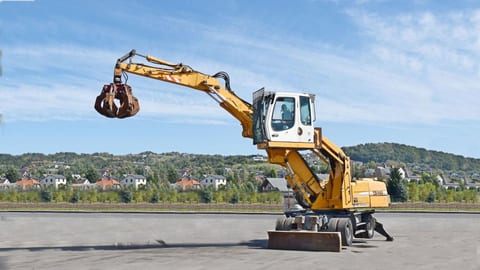 2008 Liebherr A316 wheel excavator side view 2008 Liebherr A316 wheel excavator side view