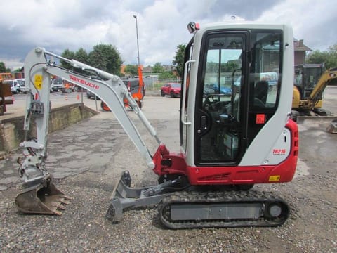 2023 Takeuchi TB216 V4 mini excavator, side view 2023 Takeuchi TB216 V4 mini excavator, side view