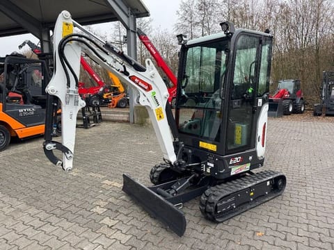 2025 Bobcat E20Z R2 mini excavator, front three-quarter view 2025 Bobcat E20Z R2 mini excavator, front three-quarter view