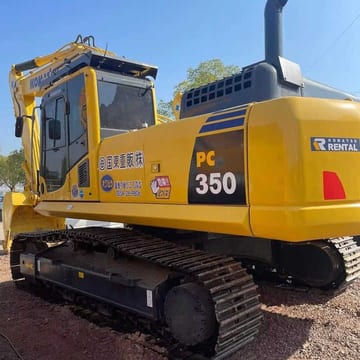 2023 Komatsu PC350-8 crawler excavator, rear three-quarter view 2023 Komatsu PC350-8 crawler excavator, rear three-quarter view