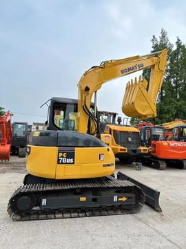 2022 Komatsu PC78US crawler excavator, rear three-quarter view 2022 Komatsu PC78US crawler excavator, rear three-quarter view
