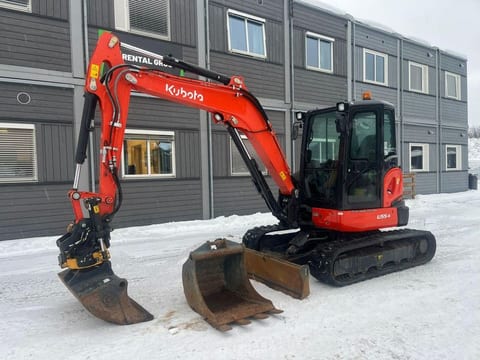 2020 Kubota U55-4 mini excavator, side view 2020 Kubota U55-4 mini excavator, side view