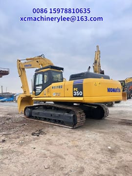 2023 Komatsu PC350 crawler excavator, rear three-quarter view 2023 Komatsu PC350 crawler excavator, rear three-quarter view