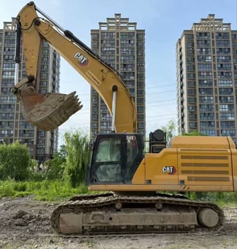 2021 Caterpillar 349 crawler excavator, side profile view 2021 Caterpillar 349 crawler excavator, side profile view