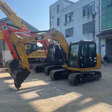 2024 Caterpillar 308E2 mini excavator, front three-quarter view 2024 Caterpillar 308E2 mini excavator, front three-quarter view