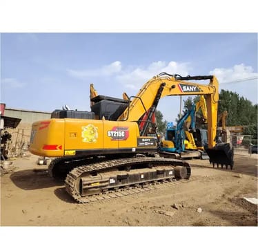 2020 Sany SY215C crawler excavator, rear three-quarter view 2020 Sany SY215C crawler excavator, rear three-quarter view