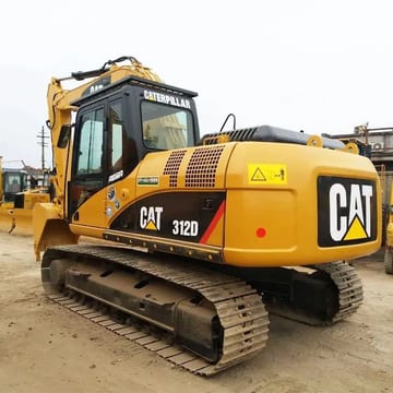 2016 Caterpillar 312D crawler excavator, rear three-quarter view 2016 Caterpillar 312D crawler excavator, rear three-quarter view