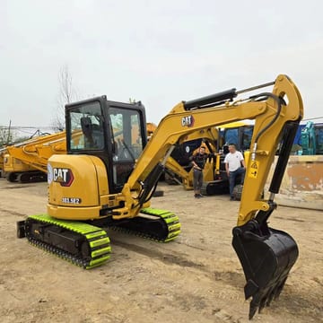 2023 Caterpillar 303.5E2 mini excavator, side view 2023 Caterpillar 303.5E2 mini excavator, side view