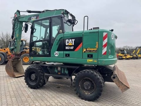 2016 Caterpillar M314F wheel excavator, side profile view 2016 Caterpillar M314F wheel excavator, side profile view