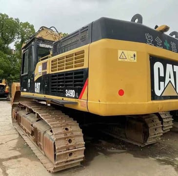 2010 Caterpillar 349D L crawler excavator rear three-quarter view 2010 Caterpillar 349D L crawler excavator rear three-quarter view
