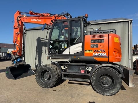 2017 Hitachi Zaxis 145W wheel excavator, side profile view 2017 Hitachi Zaxis 145W wheel excavator, side profile view