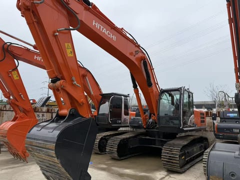 2023 Hitachi 350-5G crawler excavator, front three-quarter view