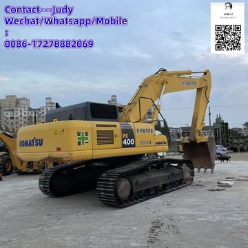 2021 Komatsu PC400 crawler excavator, rear three-quarter view 2021 Komatsu PC400 crawler excavator, rear three-quarter view