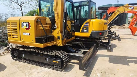 2018 Caterpillar 305.5E2 mini excavator, rear three-quarter view 2018 Caterpillar 305.5E2 mini excavator, rear three-quarter view