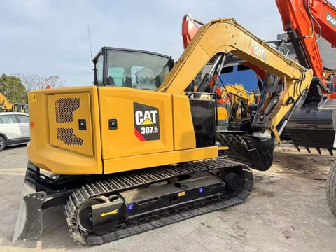 2024 Caterpillar 307.5 mini excavator, rear three-quarter view 2024 Caterpillar 307.5 mini excavator, rear three-quarter view