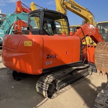 Hitachi Zaxis 60 mini excavator rear view Hitachi Zaxis 60 mini excavator rear view
