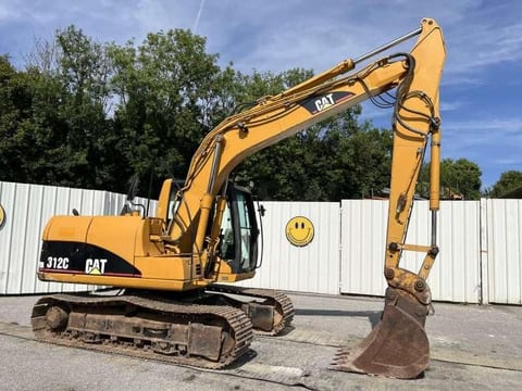 2007 Caterpillar 312C crawler excavator, side profile view 2007 Caterpillar 312C crawler excavator, side profile view