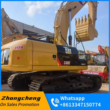 2013 Caterpillar 330D crawler excavator, rear three-quarter view 2013 Caterpillar 330D crawler excavator, rear three-quarter view