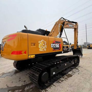 2023 Sany SY215C crawler excavator, rear three-quarter view 2023 Sany SY215C crawler excavator, rear three-quarter view
