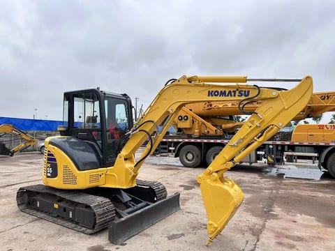 2024 Komatsu PC-55MR mini excavator, side profile view 2024 Komatsu PC-55MR mini excavator, side profile view