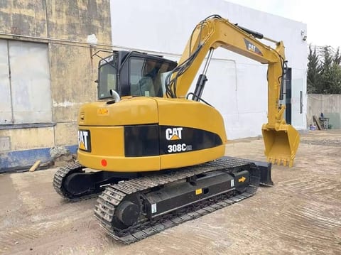 2021 Caterpillar 308CCR mini excavator, rear three-quarter view 2021 Caterpillar 308CCR mini excavator, rear three-quarter view