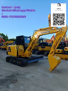 2022 Komatsu PC56 mini excavator, three-quarter view 2022 Komatsu PC56 mini excavator, three-quarter view