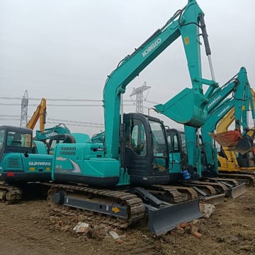 2023 Kobelco SK75-8 mini excavator, side view 2023 Kobelco SK75-8 mini excavator, side view