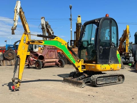 2017 JCB 8018 mini excavator, side view 2017 JCB 8018 mini excavator, side view