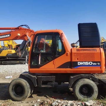 2019 Doosan DH150W-7 wheel excavator, side profile view 2019 Doosan DH150W-7 wheel excavator, side profile view