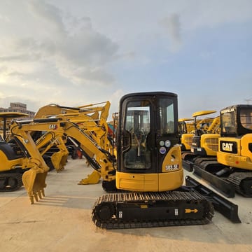 2021 Caterpillar 303.5E mini excavator, side profile view 2021 Caterpillar 303.5E mini excavator, side profile view