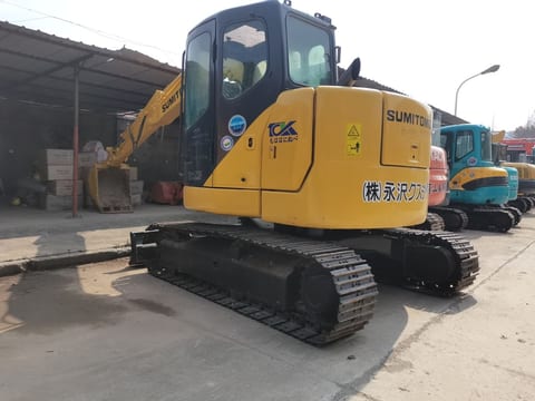 2016 Sumitomo SH75 mini excavator, rear three-quarter view 2016 Sumitomo SH75 mini excavator, rear three-quarter view