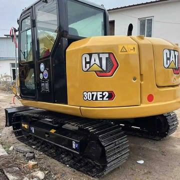 2024 Caterpillar 307E2 excavator rear three-quarter view 2024 Caterpillar 307E2 excavator rear three-quarter view