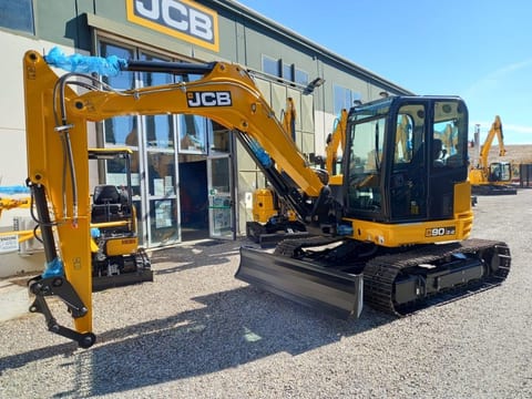 2023 JCB 90Z-2 mini excavator, side profile view 2023 JCB 90Z-2 mini excavator, side profile view