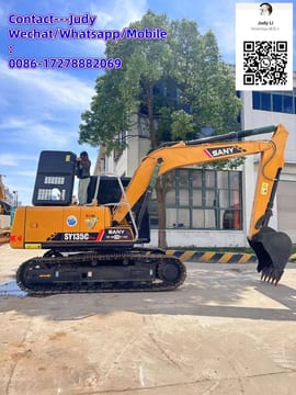 2024 Sany SY135C Pro crawler excavator, side profile view 2024 Sany SY135C Pro crawler excavator, side profile view