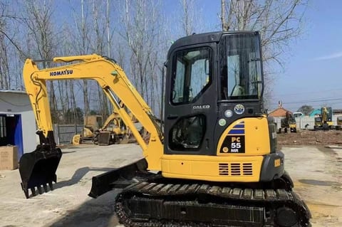 2025 Komatsu PC55 MR mini excavator, side view 2025 Komatsu PC55 MR mini excavator, side view