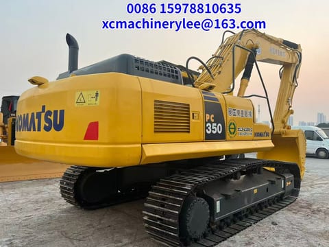 2023 Komatsu PC350 crawler excavator rear three-quarter view 2023 Komatsu PC350 crawler excavator rear three-quarter view
