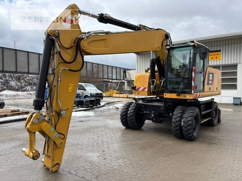 2018 Caterpillar M322F wheel excavator, side profile view 2018 Caterpillar M322F wheel excavator, side profile view