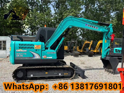 2024 Kobelco SK75-8 mini excavator, side view 2024 Kobelco SK75-8 mini excavator, side view