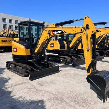 2026 Sany SY35U mini excavator, front three-quarter view 2026 Sany SY35U mini excavator, front three-quarter view