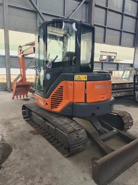 2020 Hitachi ZX50U mini excavator, rear three-quarter view 2020 Hitachi ZX50U mini excavator, rear three-quarter view