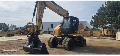 2024 Caterpillar M318-07 wheel excavator, front three-quarter view 2024 Caterpillar M318-07 wheel excavator, front three-quarter view
