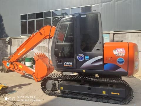 2022 Hitachi ZX70 mini excavator, side profile view