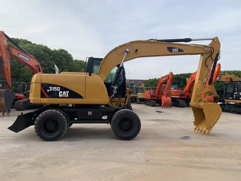 2021 Caterpillar M315D wheel excavator, side profile view 2021 Caterpillar M315D wheel excavator, side profile view