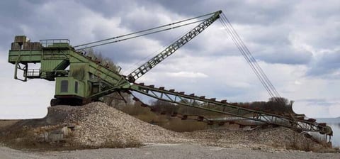 1984 Faller K110R dragline side profile view 1984 Faller K110R dragline side profile view