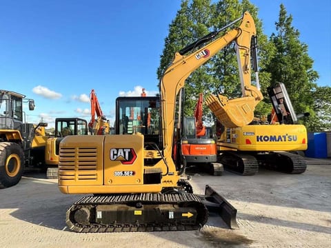 2022 Caterpillar 305.5E2 mini excavator, side view 2022 Caterpillar 305.5E2 mini excavator, side view