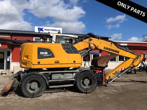 Liebherr 918 Compact wheel excavator side view Liebherr 918 Compact wheel excavator side view